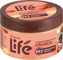 Паста арахисовая ЛЕНТА LIFE Crunch, 250г, фото