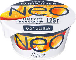 Йогурт NEO Греческий Персик 1,7%, без змж, 125г, изображение