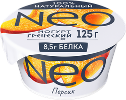Йогурт NEO Греческий Персик 1,7%, без змж, 125г, картинка