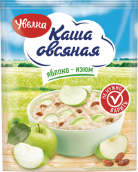 Каша овсяная УВЕЛКА Яблоко-изюм, 35г, изображение
