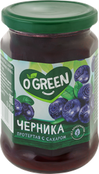 Черника протертая O`GREEN, 350г, картинка