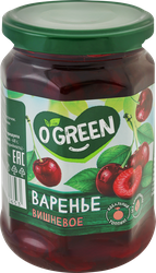 Варенье O`GREEN Вишня, 380г, картинка