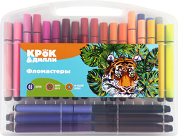 Фломастеры КРОК&ДИЛЛИ 48 цветов, в кейсе, Арт. NBV-BTS02, фотография