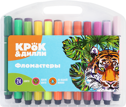 Фломастеры КРОК&ДИЛЛИ 24 цвета, Арт. LTA0705035, картинка