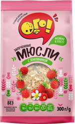 Изображение товара Мюсли запеченные ОГО! с земляникой, 300г