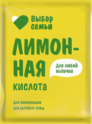 Лимонная кислота ВЫБОР СЕМЬИ, 20г, вид