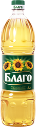 Масло подсолнечное БЛАГО рафинированное дезодорированное, 1л, вид