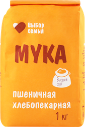 Мука пшеничная ВЫБОР СЕМЬИ хлебопекарная высший сорт, 1кг, фотография