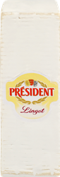 Сыр мягкий PRESIDENT Lingot с белой плесенью 60%, без змж, весовой, фото