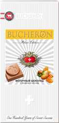 Шоколад молочный BUCHERON с изюмом и орехами, 85г, фото