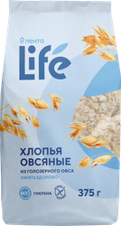 Хлопья овсяные безглютеновые ЛЕНТА LIFE, 375г, вид