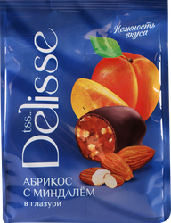 Изображение товара Конфеты DELISSE абрикос с миндалем, глазированные, 200г