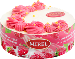 Торт MIREL Малиновый сметанник, 650г, крупный план