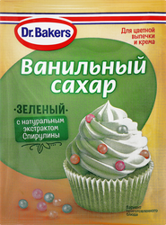 Ванильный сахар DR.BAKERS с зеленым красителем, 8г, детальное фото
