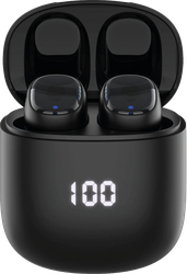 Изображение товара Наушники беспроводные DEPPA Air Buds Pro с микрофоном TWS, BT 5.3, LED, 300 мАч, черный, Арт. 44193