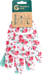 Перчатки садовые GIARDINO CLUB р. M, L, текстильные с трикотажным манжетом, Арт.SH-GL-01, фото