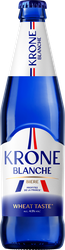 Напиток пивной KRONE BLANCHE BIERE пастеризованный 4,5%, 0.45л, фотография