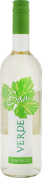 Вино SAN VERDE ординарное белое полусухое, 0.75л, крупный план