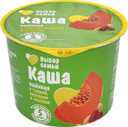 Каша пшенная ВЫБОР СЕМЬИ с тыквой, арахисом и изюмом, 43г, картинка
