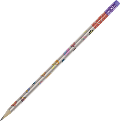 Карандаш LOREX Wood free hippie, НВ, заточенный трехгранный, с ластиком, Арт. LXLPWF-HE1, изображение