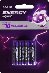 Элемент питания ENERGY BY LENTEL AAA LR03-8B, 8шт, детальное фото