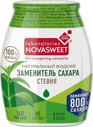 Заменитель сахара NOVASWEET Nature Стевия, жидкий, 80г, фото