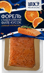 Форель слабосоленая NORTON Пряный апельсин, филе-кусок, 130г, картинка
