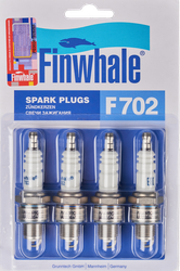 Свечи зажигания FINWHALE для ГАЗ/UAZ 3151 (дв.402) Citroen/Peugeot/Honda/Suzuki/Renault, Арт. F702, 4шт, вид