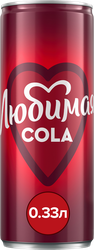 Напиток ЛЮБИМАЯ Cola сильногазированный, 0.33л, фотография