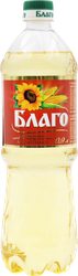 Изображение товара Масло подсолнечное БЛАГО с добавлением кукурузного масла, 900мл