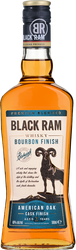 Виски BLACK RAM Бурбон Финиш купажированный 3 года 40%, 0.5л, крупный план