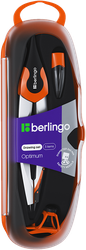 Готовальня BERLINGO Optimum, 3 предмета, циркуль 13,5см, пластиковый футляр, фото