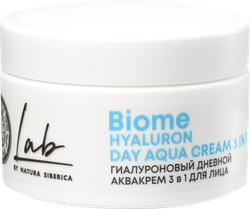 Крем дневной для лица NATURA SIBERICA 3в1 Lab Biome Hyaluron гиалуроновая, 50мл, картинка