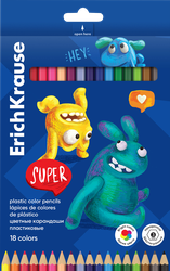 Карандаши цветные ERICHKRAUSE Jolly friends, шестигранные, 18 цветов, Арт. 61799, изображение