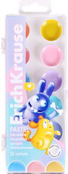 Акварель ERICHKRAUSE Jolly friends Pastel, 12 цветов, Арт. 61370, вид