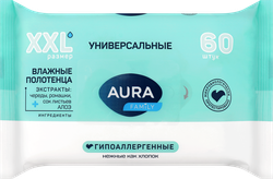 Полотенца влажные AURA Family, 60шт, изображение