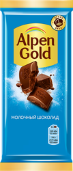 Шоколад молочный ALPEN GOLD, 80г, вид