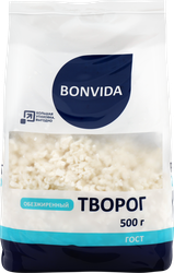 Творог BONVIDA обезжиренный, без змж, 500г, фото