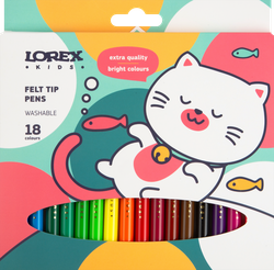 Фломастеры LOREX 18 цветов, LXKFPCL-18, детальное фото