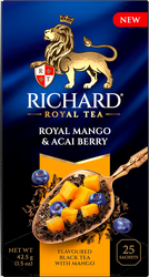 Чай черный RICHARD Royal Mango&Acai berry, 25пак, вид