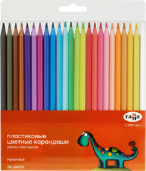Карандаши цветные ГАММА Мультики, 24 цвета, заточенные, пластиковые, картинка