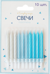 Свечи праздничные ПАКЕТИКО Blue, 6,5см, вид