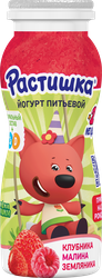 Йогурт питьевой РАСТИШКА Клубника, малина, земляника 1,6%, без змж, 90г, фото