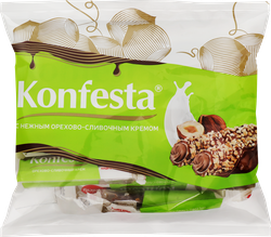 Конфеты KONFESTA с орехово-сливочной начинкой, глазированные, 180г, фото