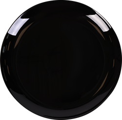 Тарелка обеденная HOMECLUB Diva Black 25см, стекло, Арт. BNMP100T, крупный план
