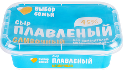 Сыр плавленый ВЫБОР СЕМЬИ&nbsp;45%, без змж, 180г, детальное фото