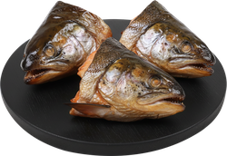Головы лососевых рыб горячего копчения ЛЕНТА FRESH, весовые, вид