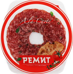 Изображение товара Колбаса сырокопченая РЕМИТ Salsa полусухая, нарезка, 80г