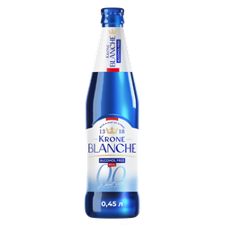 Напиток пивной безалкогольный KRONE BLANCHE BIERE Alcohol Free пастеризованный 0,5%, 0.45л, детальное фото
