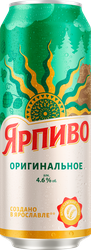 Пиво светлое ЯРПИВО Оригинальное пастеризованное 4,6%, 0.45л, детальное фото